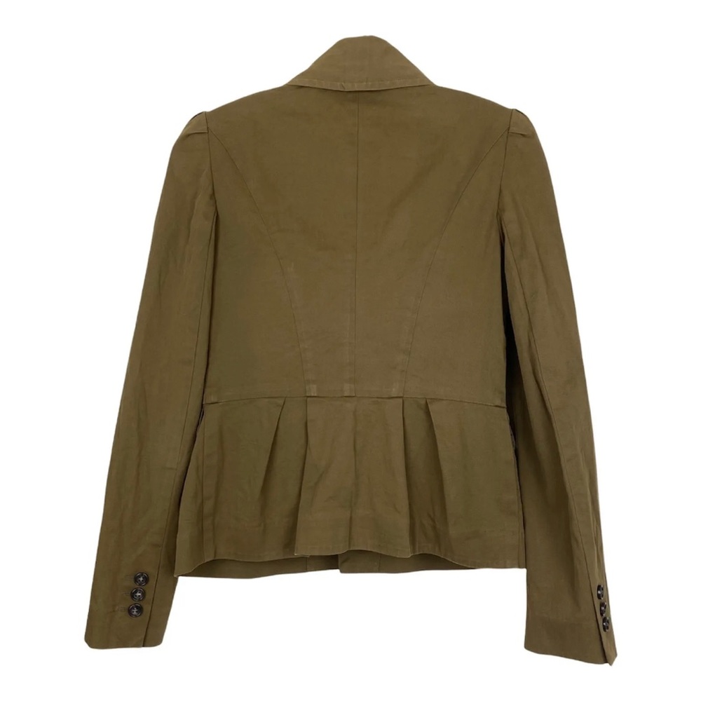 Cue Womens Jacket Khaki Brown Button Up Mid Length Office Work Business Size S 8 - Picture 3 of 9
